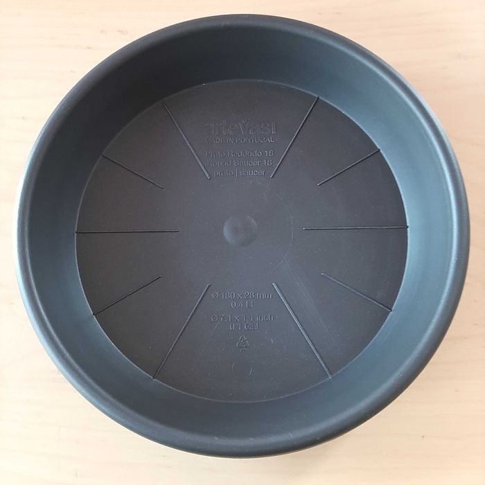 2 Pratos de Plástico para Vasos com 18 e 22cm