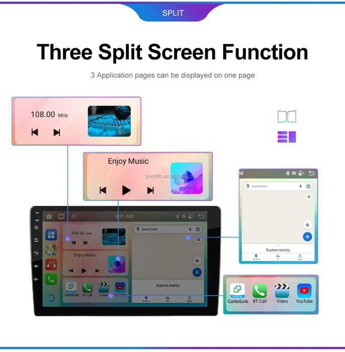 Rádio Fiat Ducato a partir de 2021 Carplay Android Auto GPS wifi 4/64G