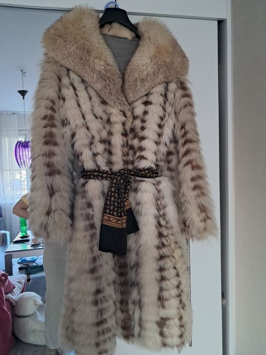 Futro naturalne lisek polarny/ piesak