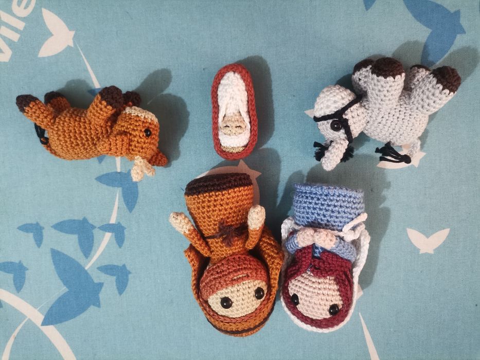 Presépio em croché amigurumi.