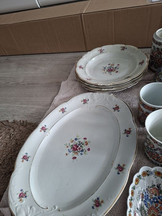 Stara porcelana cepelia ręcznie malowana