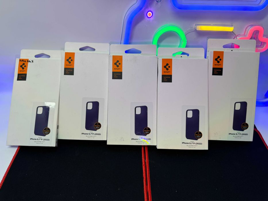 Чехол Spigen Silicone Fit MagSafe iPhone 14 Pro Max Navy Blue ACS04847