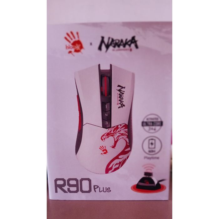 Мышь  A4tech Bloody R90 Plus Безпроводная Naraka(красный дракон)