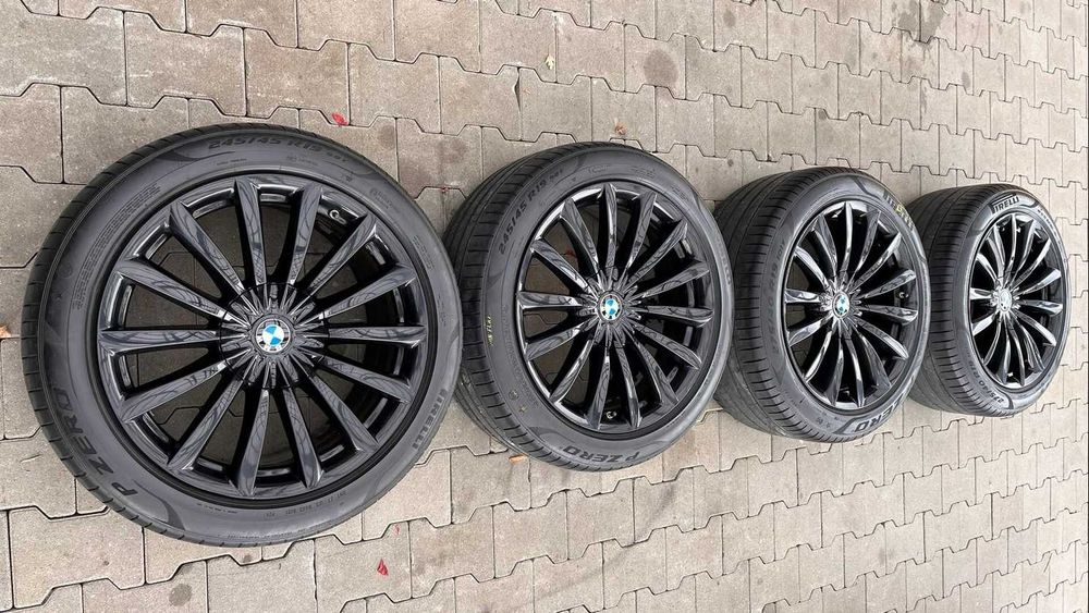 Felgi,Koła oryginalne BMW 7 G11 G12 19" 8,5+9,5 opony, czujniki