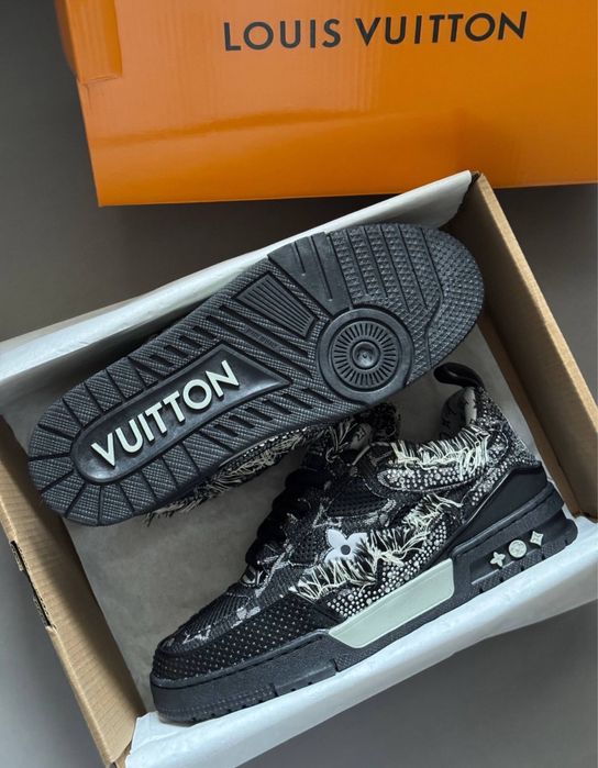 Кросівки Louis Vuitton Skate x Swarovski black луї вітон сваровскі лв