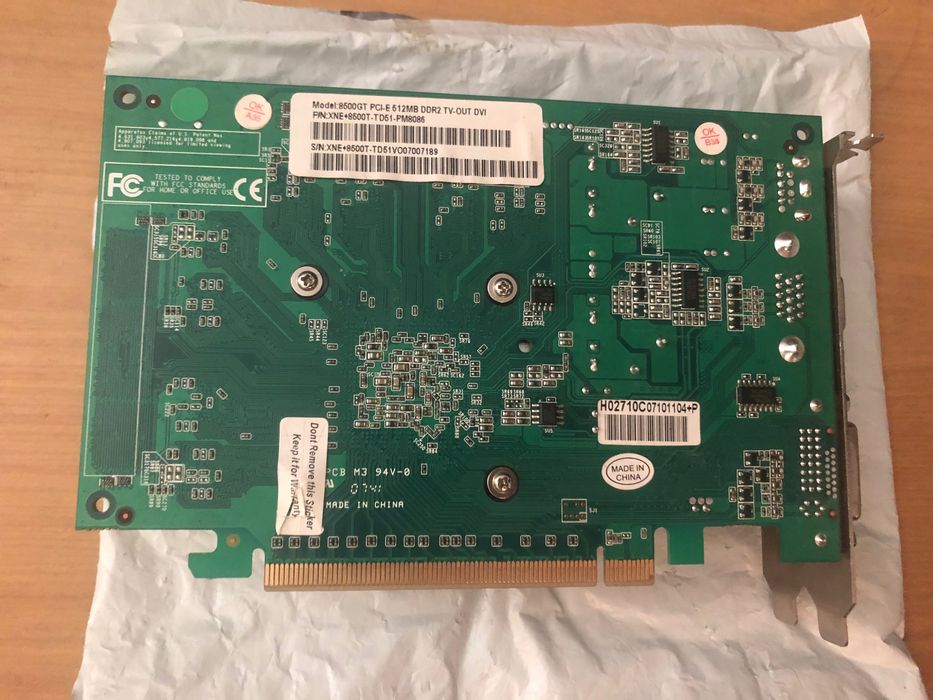 NVIDIA GeForce 8500 GT ddr 2, 512 gb