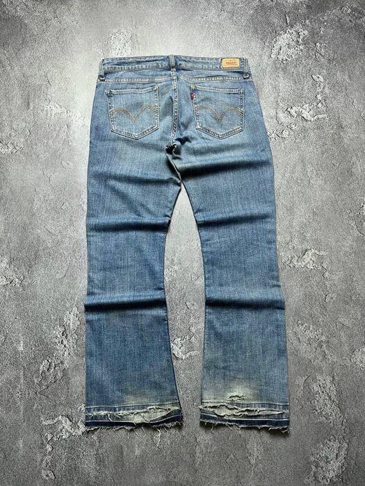 Вінтажні Жіночі Джинси Levis 524 Левайс 524 Bootcut Будкат Flared Клеш Синій Колір Розмір С