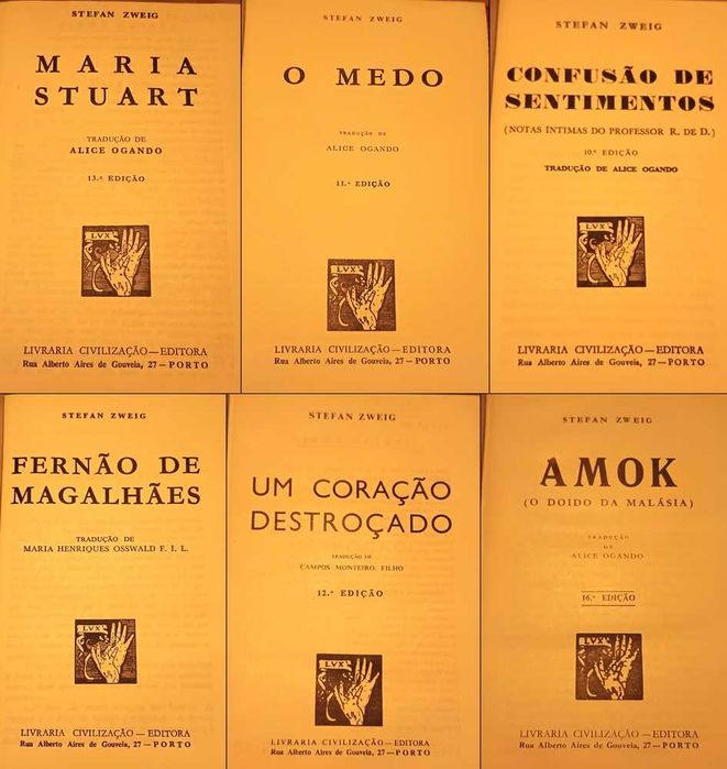 Stefan Zweig - 6 obras encadernadas