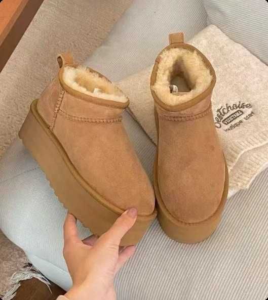 UGG gruba podeszwa brazowe nowe damskie zimowe ocieplane R.41