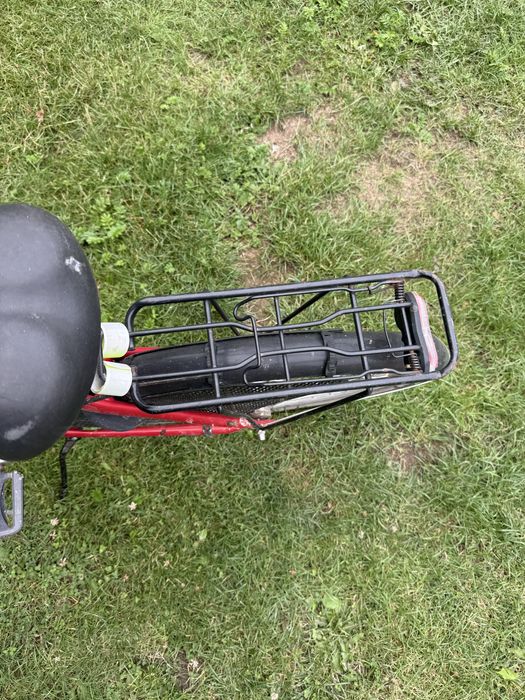 Rower miejski DBS City damski 26” koszyk bagażnik czerwony