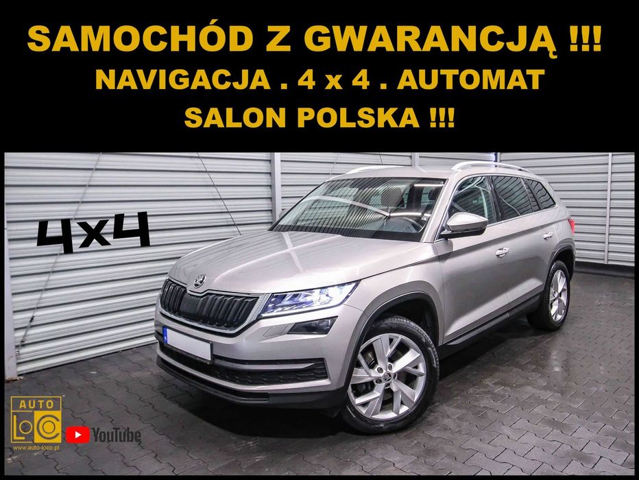 Skoda Kodiaq AUTOMAT DSG + 4x4 + Salon POLSKA + SERWIS + Navigacja + Klimatronik