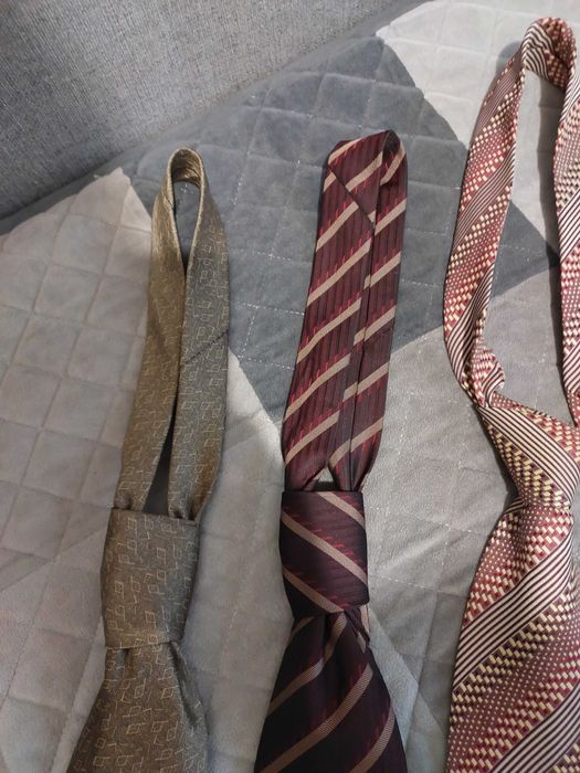 Krawaty męskie 4 szt z czasów PRL