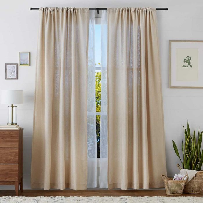 Karnisz podwójny Amazon Basics - 91,4 - 182,8 cm, czarny