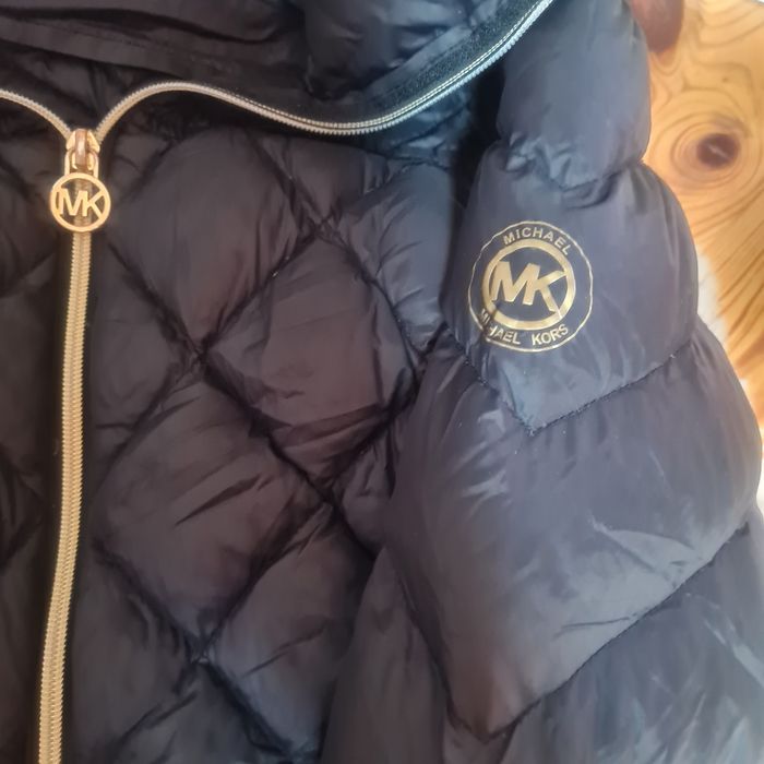 Michael Kors długa kurtka r. S lekka w worku przeciwkurzowym złote zam