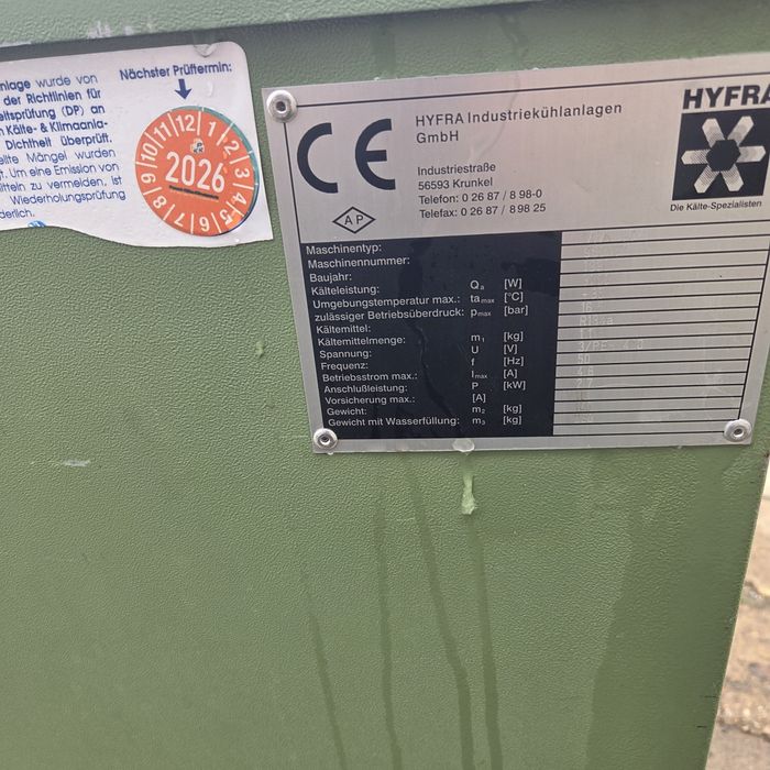 chiller Hyfra 3.7 kW wymiennik