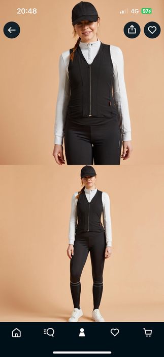 Proteção dorsal equitação