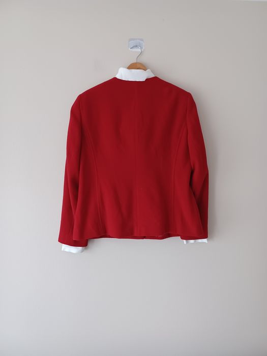 Piękny wełniany żakiet retro chic Xl/XXL czerwony Gray&Osbourn