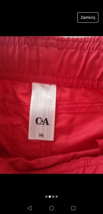 Nowe spodenki C&A.
