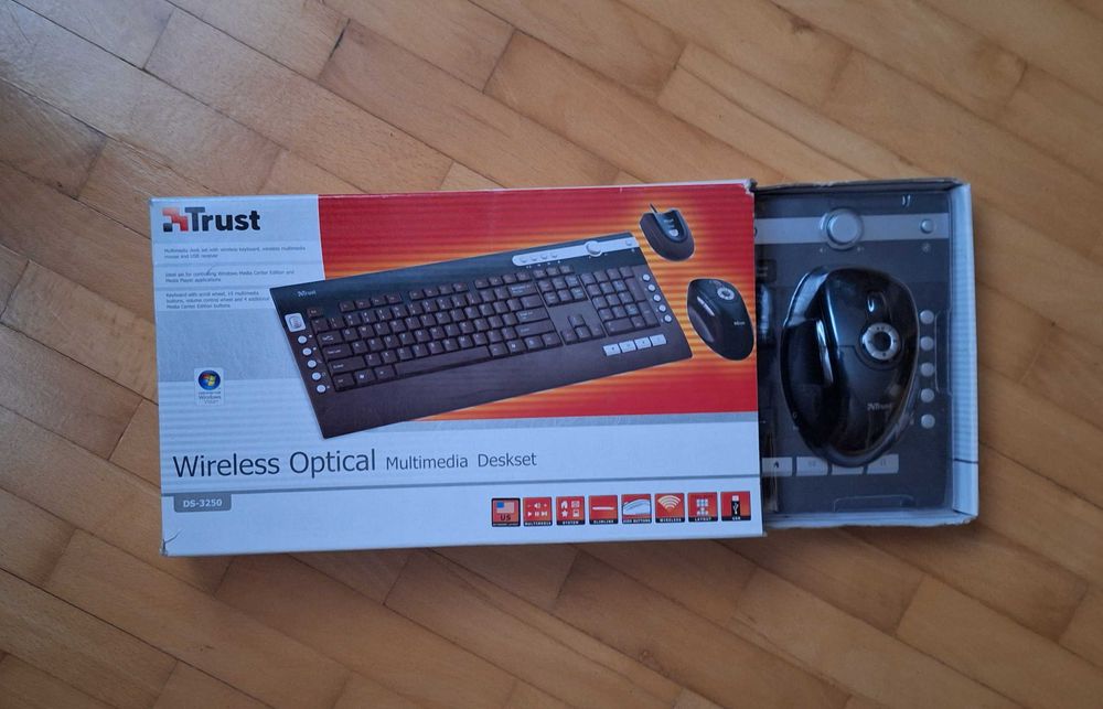 NOWA! Klawiatura + Mysz TRUST DS-3250 Wireless Optical Multimedia