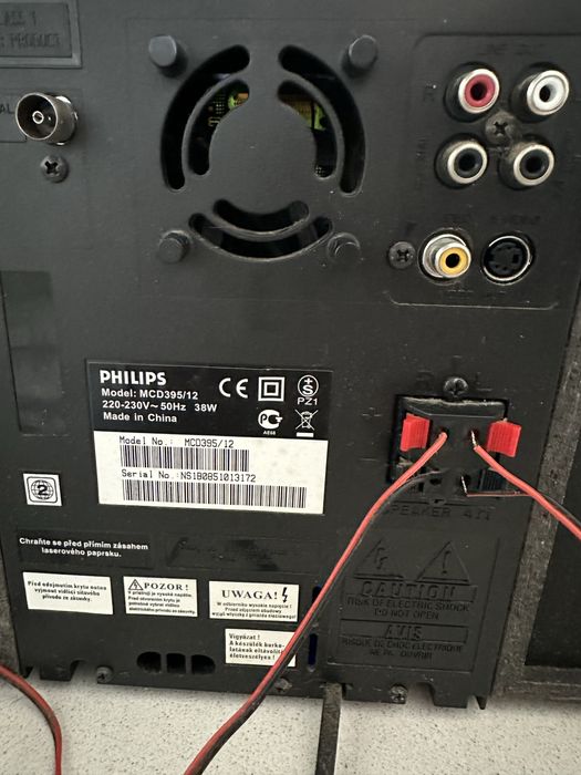 Aparelhagem / Sistema som Philips c/ rádio CD DVD USB comando e manual