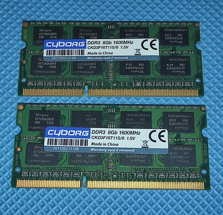 DDR3L 8GB 1600MHz / для ноутбука