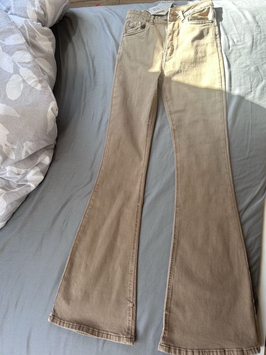 Spodnie brazowe flare