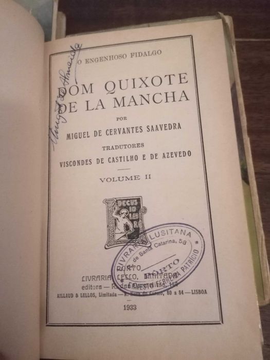 Livros "D. Quixote de la Mancha" de Miguel de Cervantes