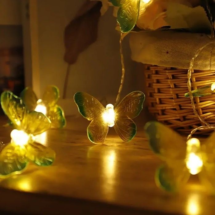 Sznurek świetlny z motylkami