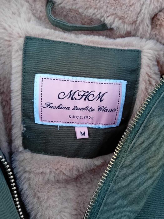 Ocieplana Kurtka oliwkowa M