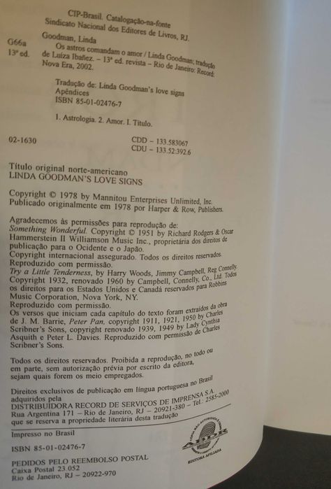Livro "Os Astros Comandam o Amor" - Linda Goodman
