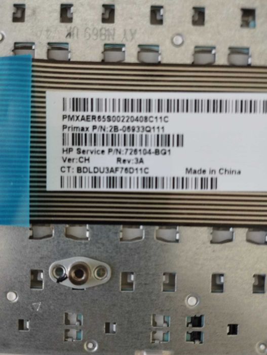 Teclado Portátil HP - Primax P/n 2b-06933q111 ou hp service p/n 726104-bg1
