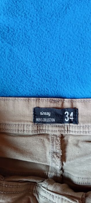 Spodnie jeans piaskowe sinsay 34
