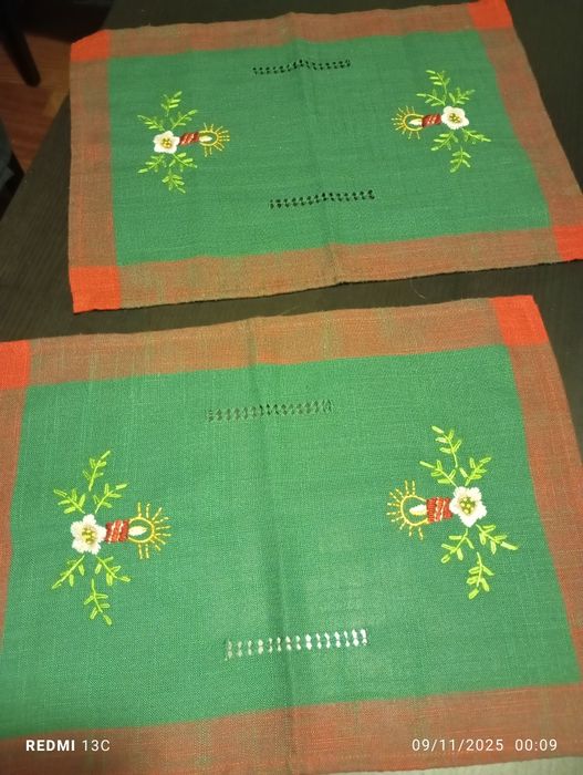 Panos de natal bordados