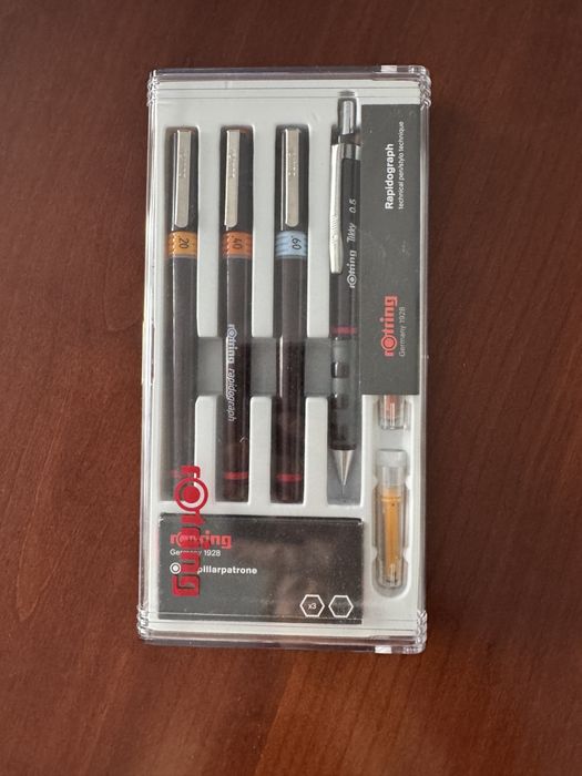 Rotring rapidografy 0.2/0.4/0.6