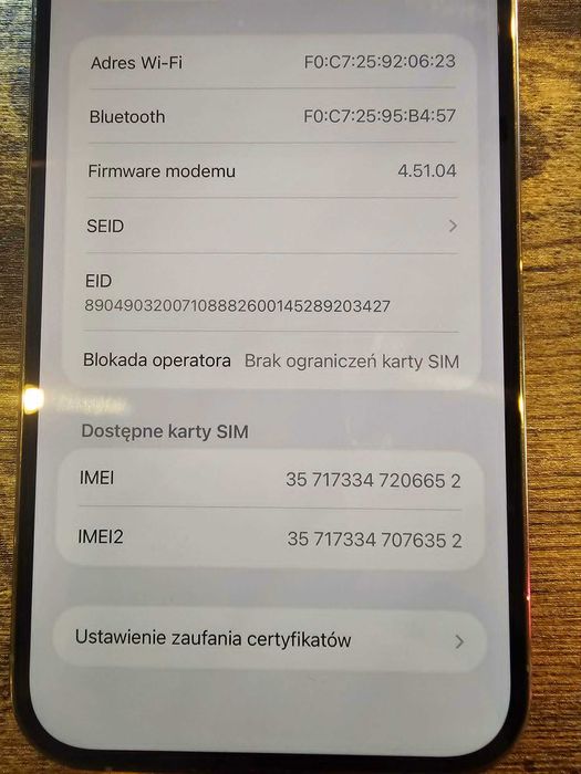 Apple Iphone 14 Pro Max 128Gb Złoty/Bateria 87%/Gwarancja/SklepGSM/Lwsk