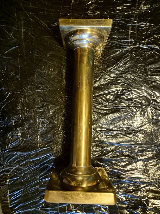 Słupek noga podstawa 38,5cm mosiądz znal aluminium solidny mankamenty