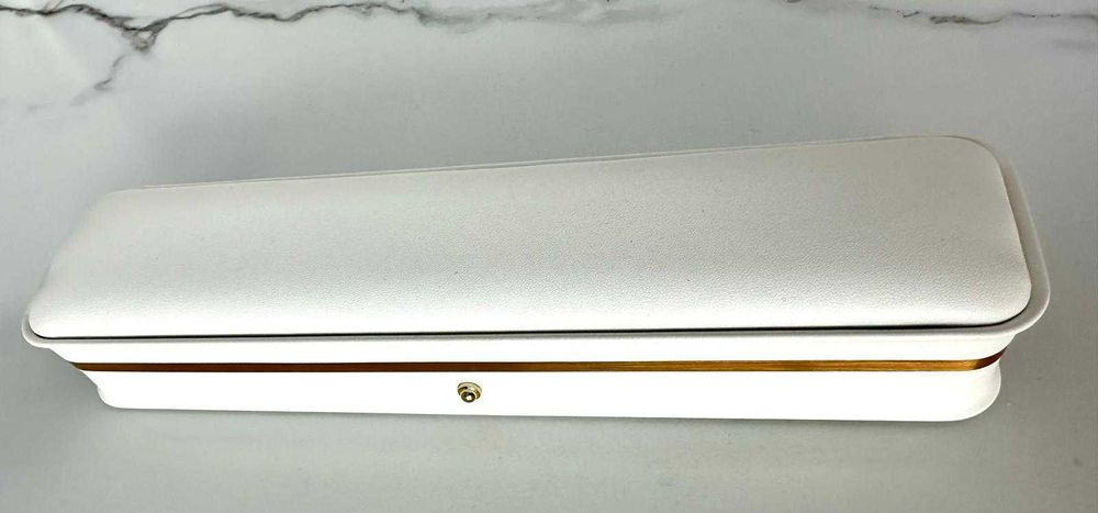 Pudełko prezentowe na Bransoletkę Łańcuszek Biało ZŁOTE Długie NOWE!