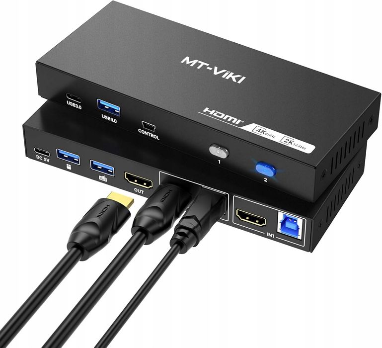 Przełącznik KVM MT-VIKI USB 3.0 z HDMI rozdzielczość 4K przy 60 Hz