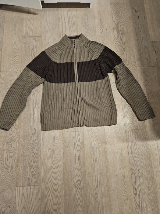 Męska bluza na zamku brązowa