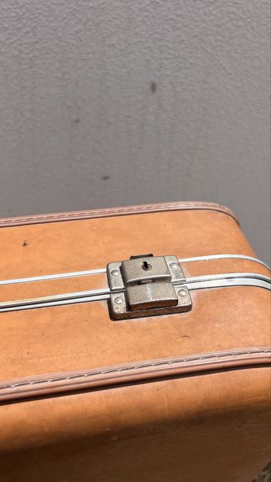 Mala viagem vintage pele