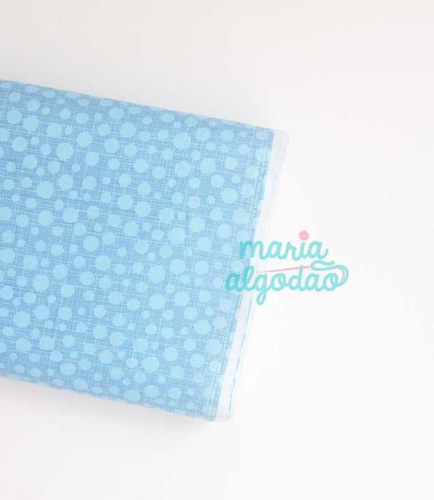 Oportunidade: Tecido 100% algodão a 6€/m - Hash Dot Light Blue