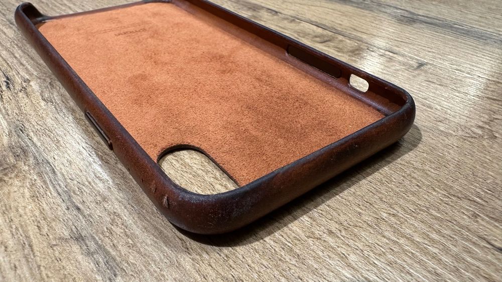 Skórzane brązowe etui (case) dla IPhone X