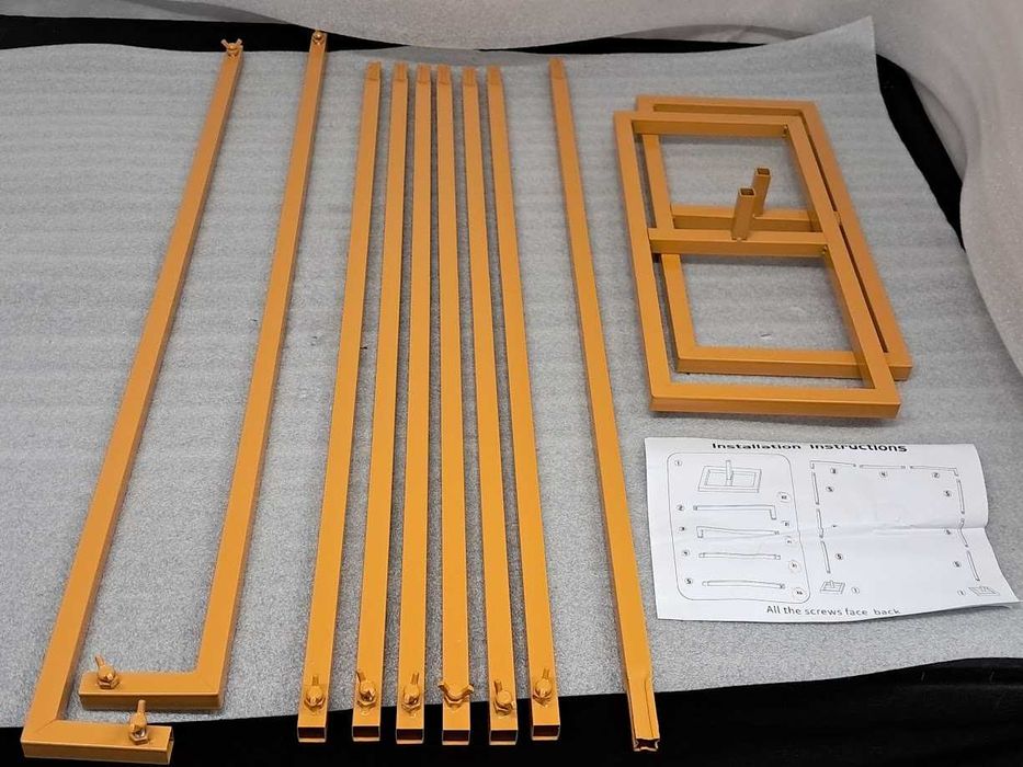 ŁUK weselny prosty złoty 300cm x 300 cm profil 20x20 mm metal