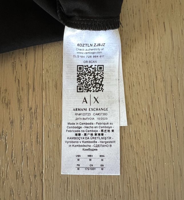 Нова футболка Armani Exchange oригінал М regular+