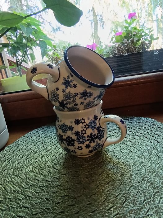 Kubek ceramiczny czeski 300 ml dwupak unikat ceramika Bolesławiec