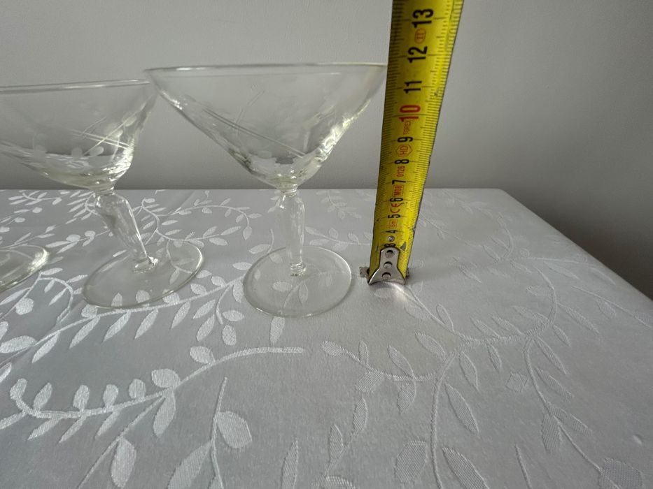 Kieliszki kryształowe martini szampan PRL