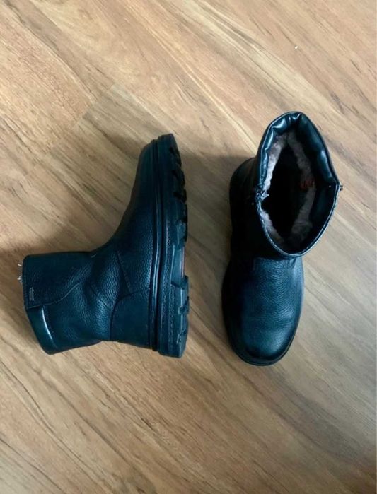 Męskie skórzane kozaki Gallus – wełna owcza – rozmiar 40