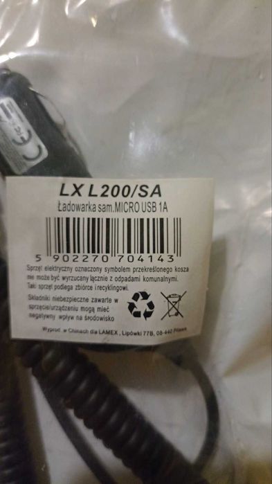 ładowarka samochodowa micro USB 1A
