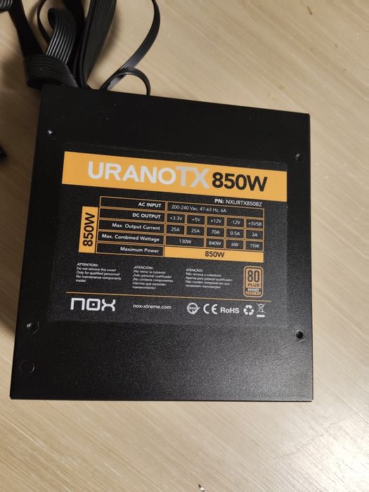 Fonte alimentação PSU TX 850w - Nox Plus