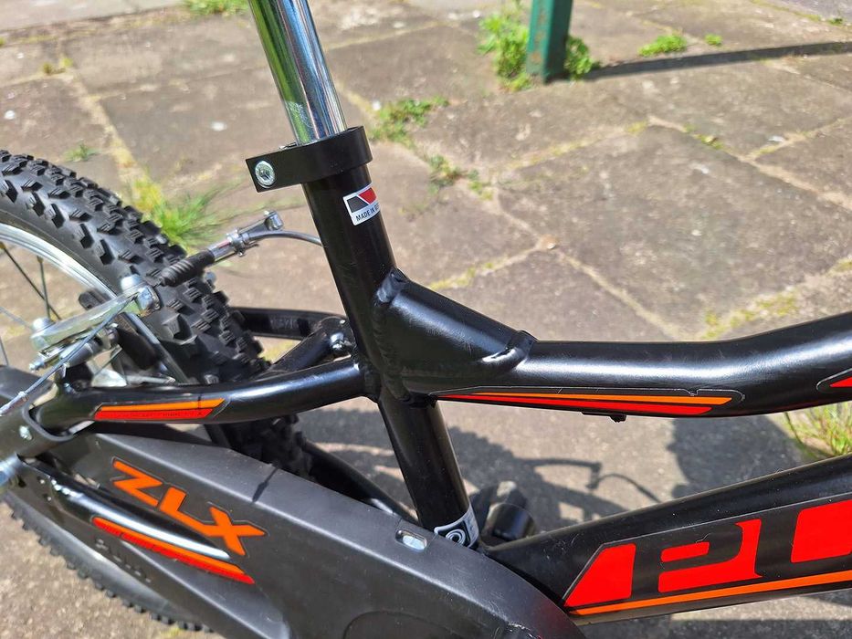 Rower Puky ZLX 16-1 Alu czarny + kask i rączka do nauki jazdy